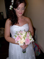 bride with bouquet
